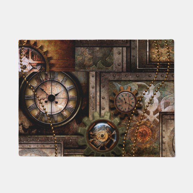Wunderbarer steampunk Entwurf Fußmatte (Vorderseite)