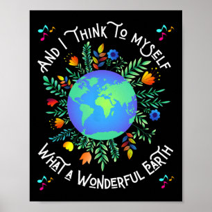 Wunderbarer Tag der Erde Poster