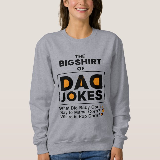 Wunderbarer Vater Jokes Design Text Typografie T - Sweatshirt (Vorderseite)