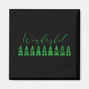 Wunderbarer Weihnachtsbaum Grün Tygraphy Magnet