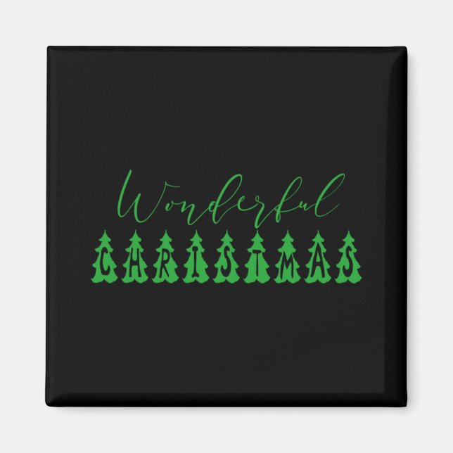 Wunderbarer Weihnachtsbaum Grün Tygraphy  Magnet (Vorne)