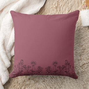 Wunderbares botanisches Blumendesign Kissen