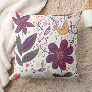 Wunderbares botanisches Blumendesign Kissen