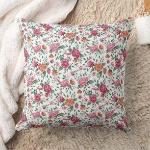 Wunderbares botanisches Blumendesign Kissen