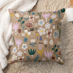 Wunderbares botanisches Blumendesign Kissen