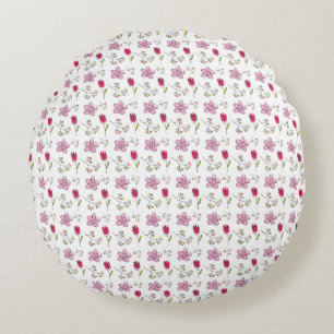 Wunderbares botanisches Blumendesign Rundes Kissen