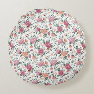 Wunderbares botanisches Blumendesign Rundes Kissen