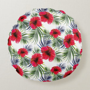 Wunderbares botanisches Blumendesign Rundes Kissen