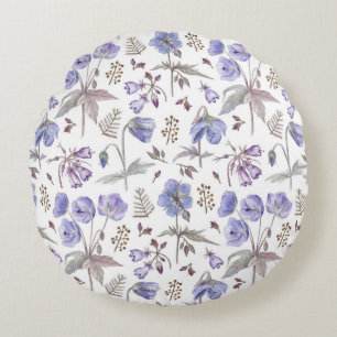 Wunderbares botanisches Blumendesign Rundes Kissen