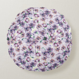 Wunderbares botanisches Blumendesign Rundes Kissen