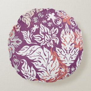 Wunderbares botanisches Blumendesign Rundes Kissen