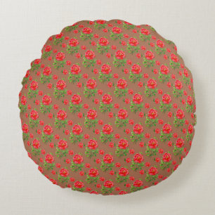 Wunderbares botanisches Blumendesign Rundes Kissen