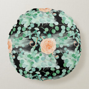 Wunderbares botanisches Blumendesign Rundes Kissen