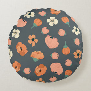 Wunderbares botanisches Blumendesign Rundes Kissen