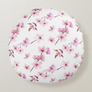 Wunderbares botanisches Blumendesign Rundes Kissen