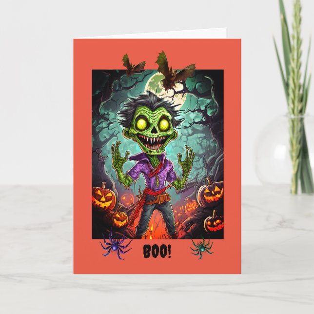 Wunderbares Halloween, 5" x 7" geklappte Grußkarte Karte (Vorderseite)