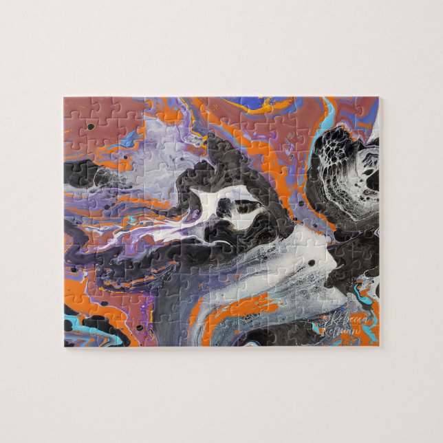Wunderbares Halloween Design Traditionelle Farben Puzzle (Horizontal)