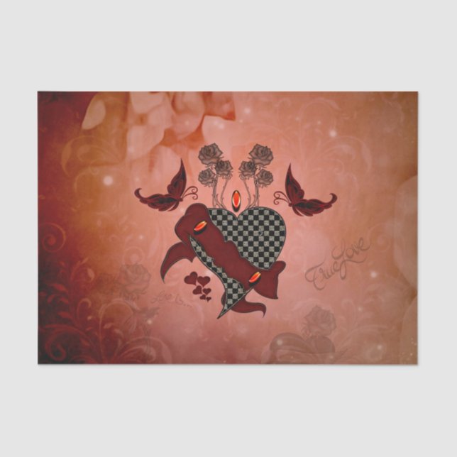 Wunderbares Herz Seidenpapier (Vorderseite)