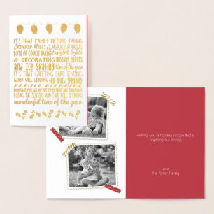 Wunderbares Holiday Chaos Folienkarte