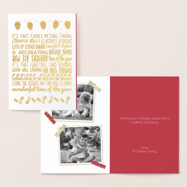 Wunderbares Holiday Chaos Folienkarte (Anzeige)