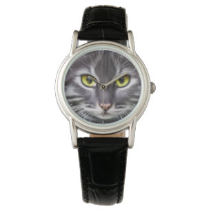Wunderbares Katzenportrait - cool Armbanduhr