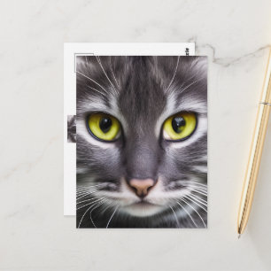 Wunderbares Katzenporträt Postkarte