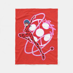 Wunderbares Ladybug-Abzeichen Fleecedecke