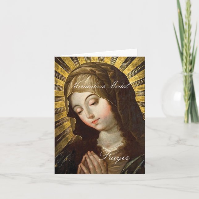 Wunderbares Medaillengebet Karte (Vorderseite)