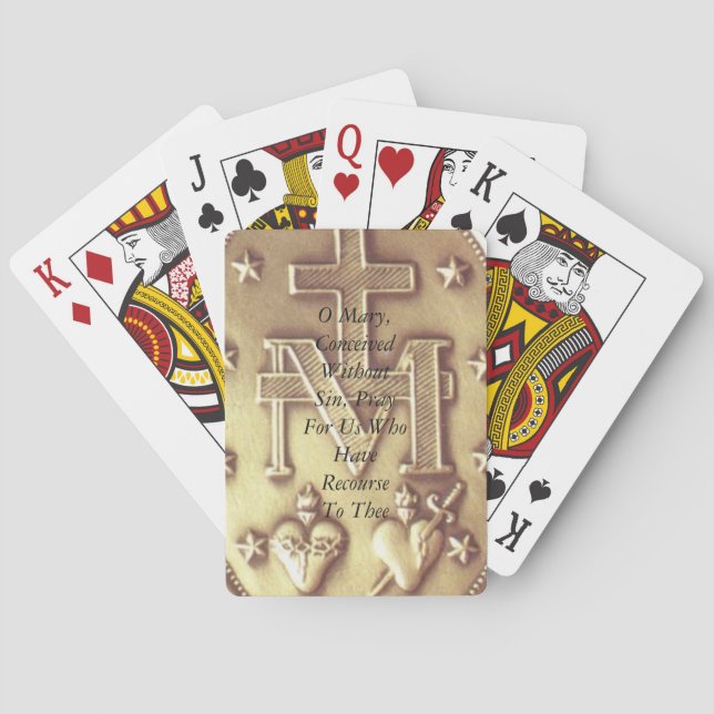 Wunderbares Medaillengebet Spielkarten (Rückseite)