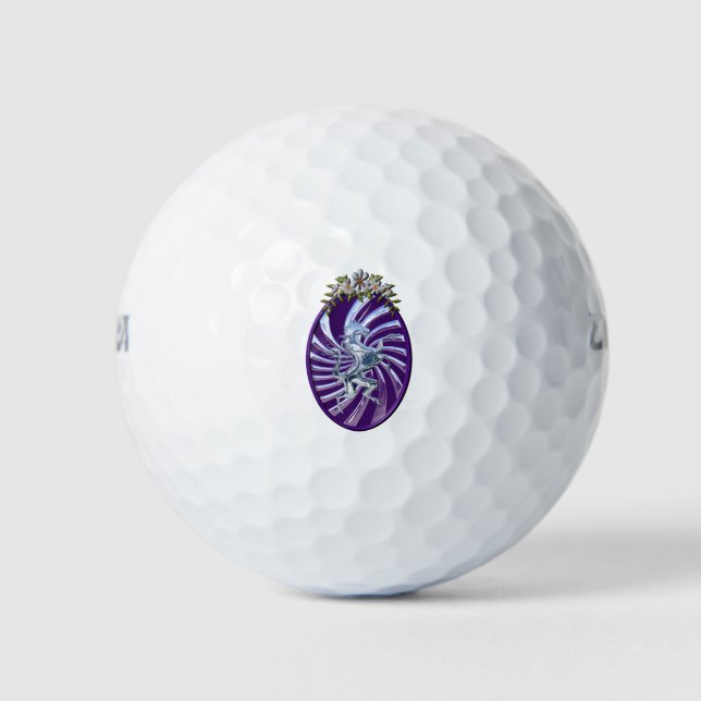 Wunderbares Mythisches Einhorn Golfball (Vorderseite)