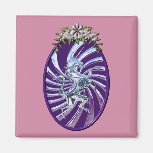 Wunderbares Mythisches Einhorn Magnet (Vorne)