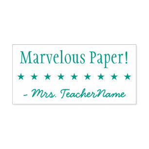 "Wunderbares Papier!" + Name des Tutor-Briefmarke Permastempel