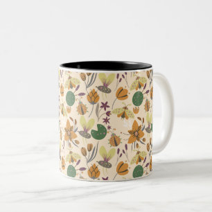 Wunderbares Sommer Muster Zweifarbige Tasse