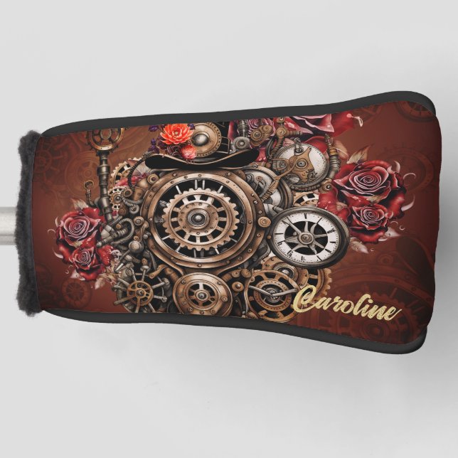 Wunderbares Steampunk-Design Golf Headcover (Vorderseite)