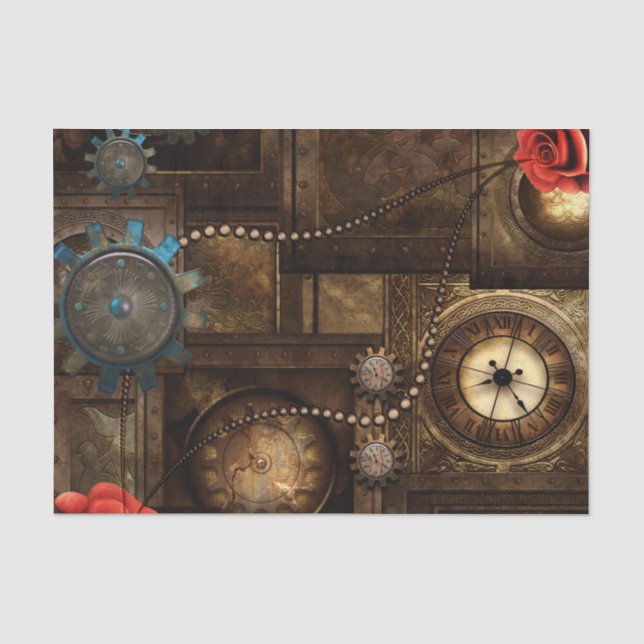 Wunderbares Steampunk-Design Seidenpapier (Vorderseite)