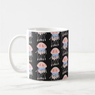 Wunderbares Vintag nahtloses Quallenmuster. B Kaffeetasse