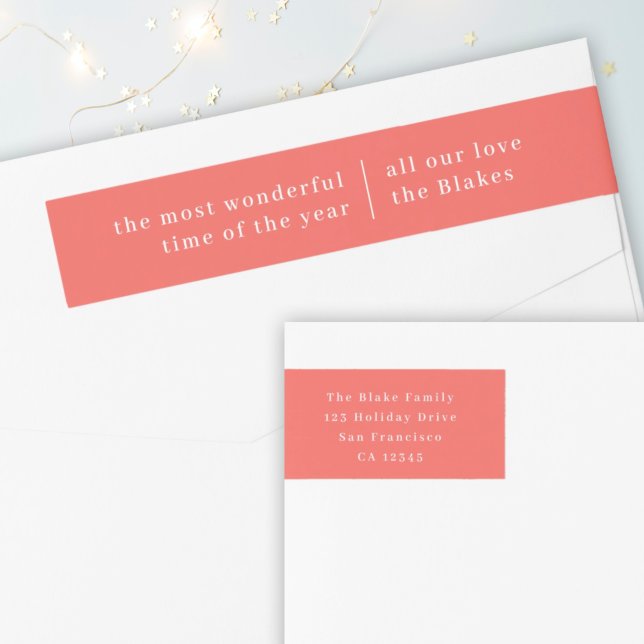 Wunderbares Weihnachten | Modernes Orange Red (Von Creator hochgeladen)