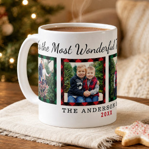Wunderbarste Plaid-Foto-Weihnachten Tasse
