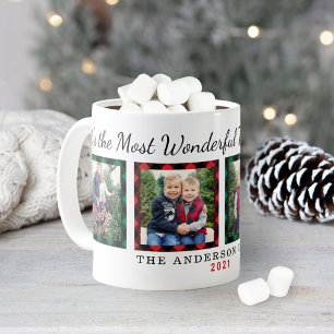 Wunderbarste Plaid-Foto-Weihnachten Tasse
