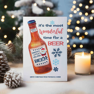 Wunderbarste Zeit für ein Bier Lustige Weihnachten