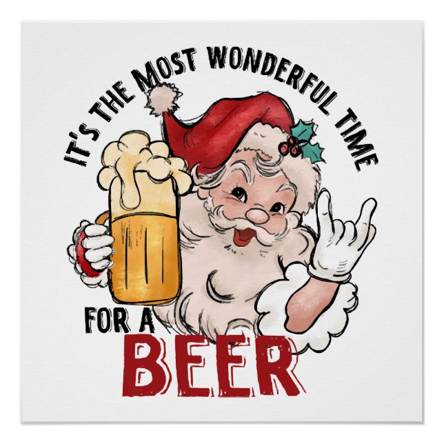 Wunderbarste Zeit für ein Bier Poster (Vorderseite)