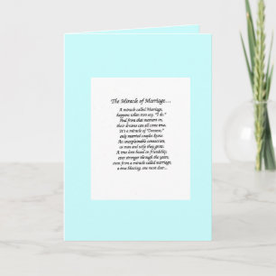 Wunderheirat, ich Liebe, du Karte