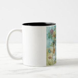 Wunderland - Alice im Wunderland Collage Zweifarbige Tasse