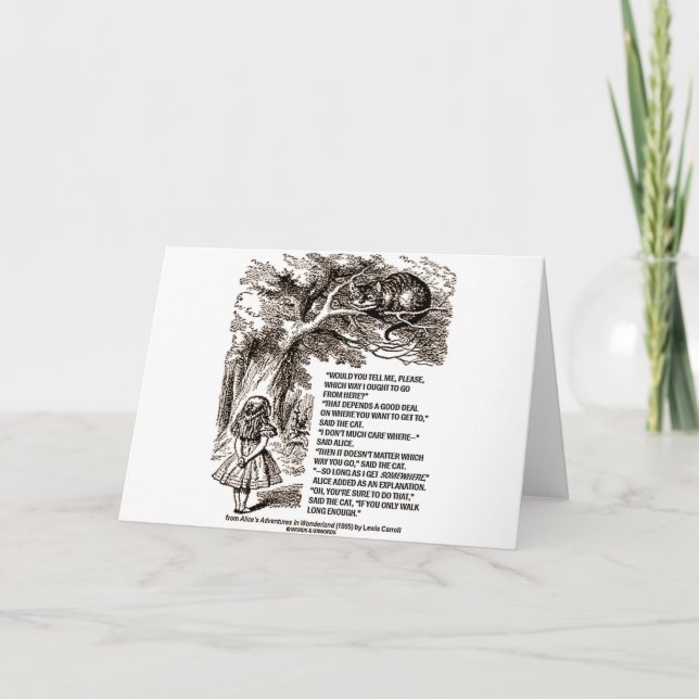 Wunderland, auf welche Weise ich mein Angebot mach Karte (Vorderseite)