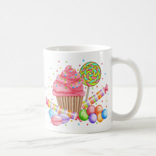 Wunderland-Cupcake-Süßigkeiten-Lutscher-Süße-Törtc Kaffeetasse