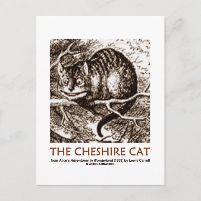 Wunderland Die Cheshire-Katze Postkarte (Vorderseite)