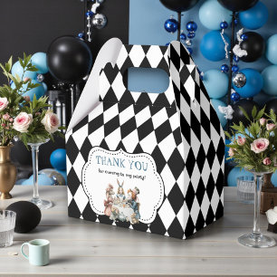 Wunderland mit schwarzen weißen Diamanten Geburtst Geschenkschachtel