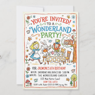 Wunderland-Party-Einladung Einladung