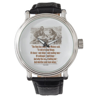 Wunderland Zeit ist durch Glass gekommen Armbanduhr