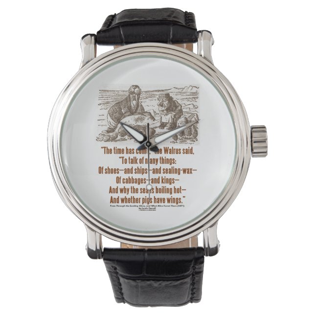 Wunderland Zeit ist durch Glass gekommen Armbanduhr (Vorderseite)